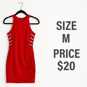 Elegant Red Sleeveless Dress